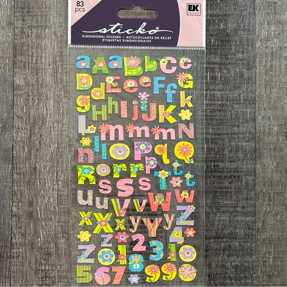 💞 New Multicolored Alphabet Letter Glitter Scrapbook Stickers - Picture 1 of 2